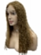 Sugar Brown Long Sleek Straight Invisible Human Hair Lace Wig WIG034