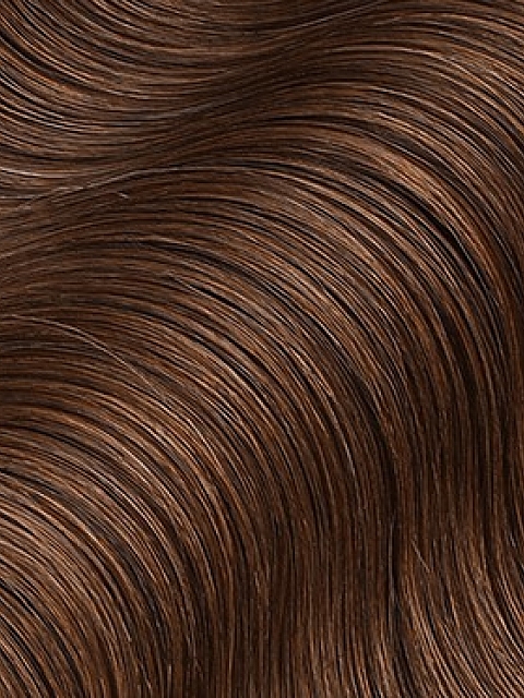 Sugar Brown Long Sleek Straight Invisible Human Hair Lace Wig WIG034