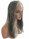 Salt Pepper Gray Color Quality Human Hair Lace Wig WIG085