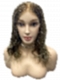 Short Blonde Balayage Wavy Invisible HD Lace Top Human Hair Wig WIG023