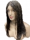 Natural Dark Brown Sleek Straight Layered Human Hair Lace Wig WIG057