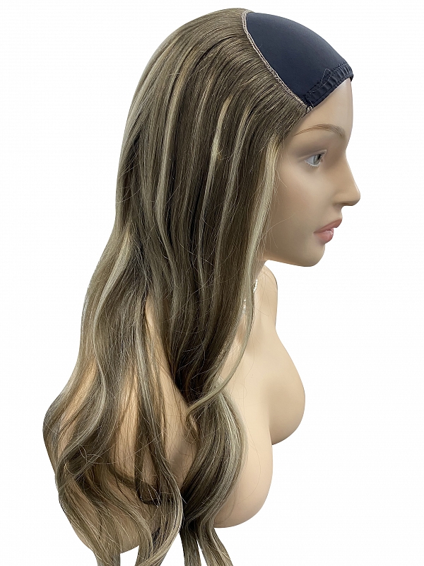Soft Sugar Brown Wavy Invisible Human Hair Lace Wig WIG042 - Wigs - WigShe