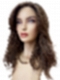 Brown Balayage Short Wavy Invisible Lace Top Human Hair Wig WIG021