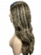Ashy Brown Balayage Long Wavy Human Hair Hatfall Wig HW004