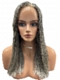 Salt Pepper Gray Color Quality Human Hair Lace Wig WIG085