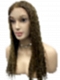 Light Cool Brown Long Straight 100% Human Hair Lace Wig WIG026