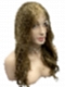 Soft Sugar Brown Wavy Invisible Human Hair Lace Wig WIG042